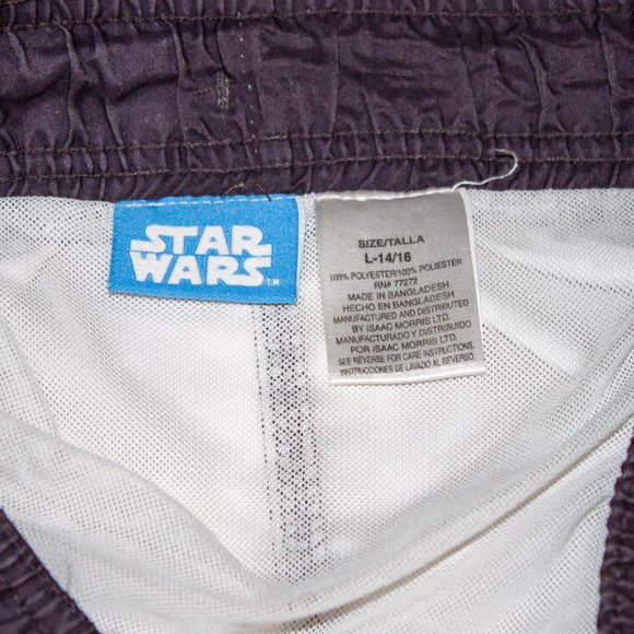 STARWARS Men's Graphic Long Swimwear Shorts Lucasfilm Ltd Size Large Pre-owned - Picture 9 of 9